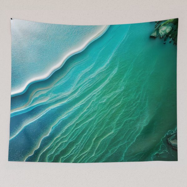 Item preview, aerial view ocean wave and beach photography. nature landscape 1 designed and sold by ShopThousand.