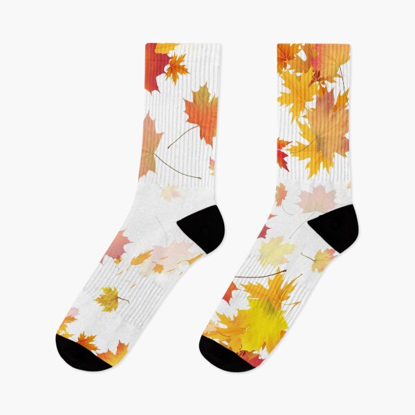 Item preview, Autumn Scattered Leaf Design - Fall Leaves - Maple Leaves  - Autumn Colours - White Background designed and sold by Ric1926.