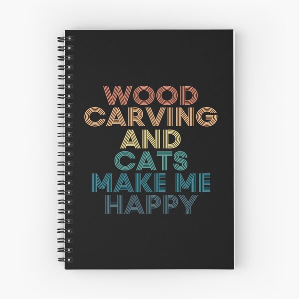 Item preview, Wood carving And Cats Make Me Happy designed and sold by kindxinn.