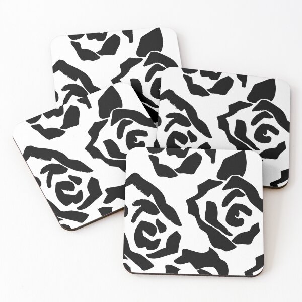 Item preview, Black and White graphic roses pattern designed and sold by patterncrow.