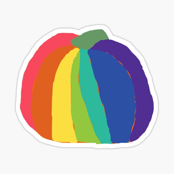 Item preview, Big Abstract Rainbow Pumpkin designed and sold by ellenhenry.