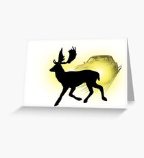 Deer in the Headlights Greeting Card