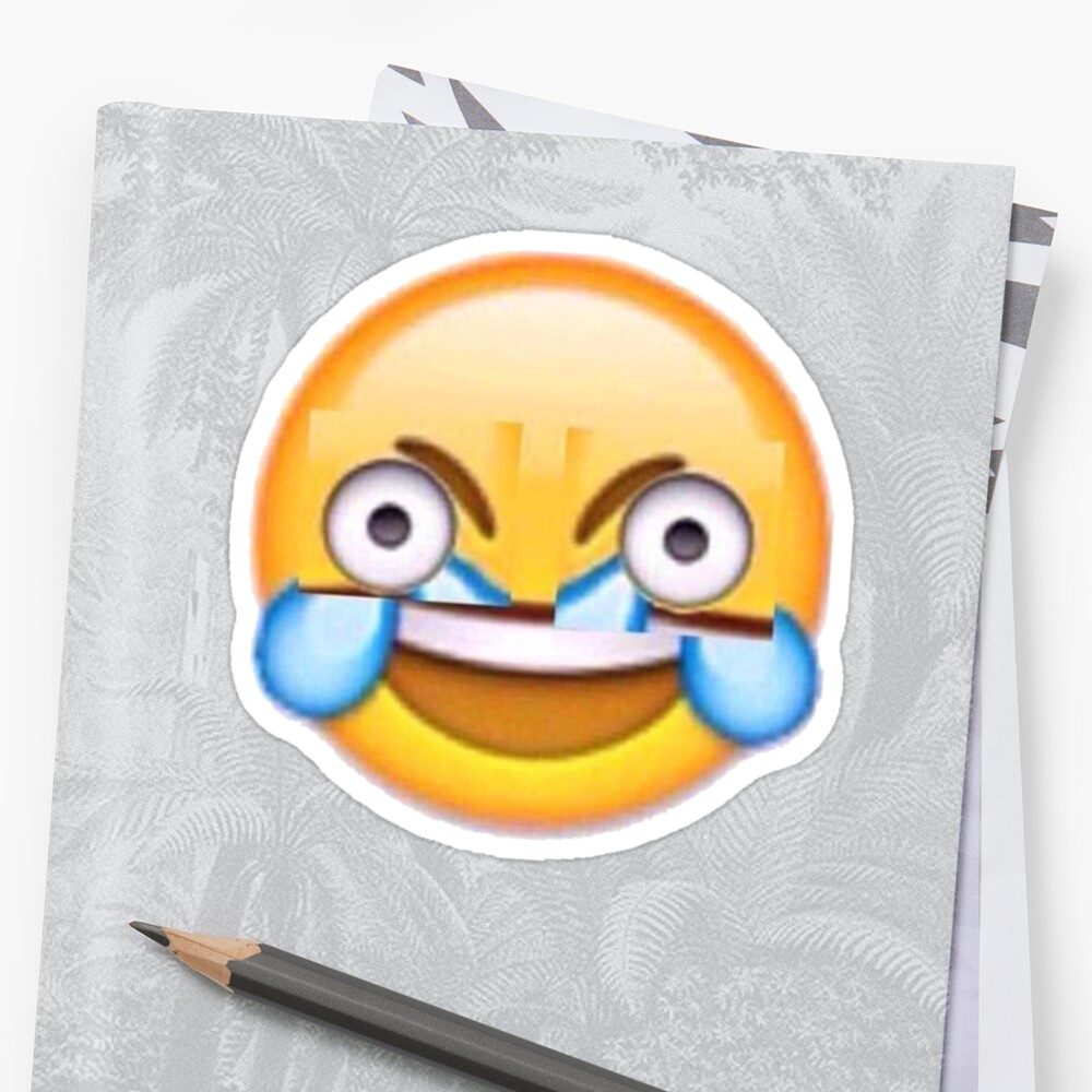 Open Eye Crying Laughing Emoji By Upthecreek90 Redbubble