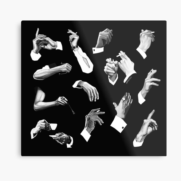 Peter Cushing's Artist Hands Metal Print