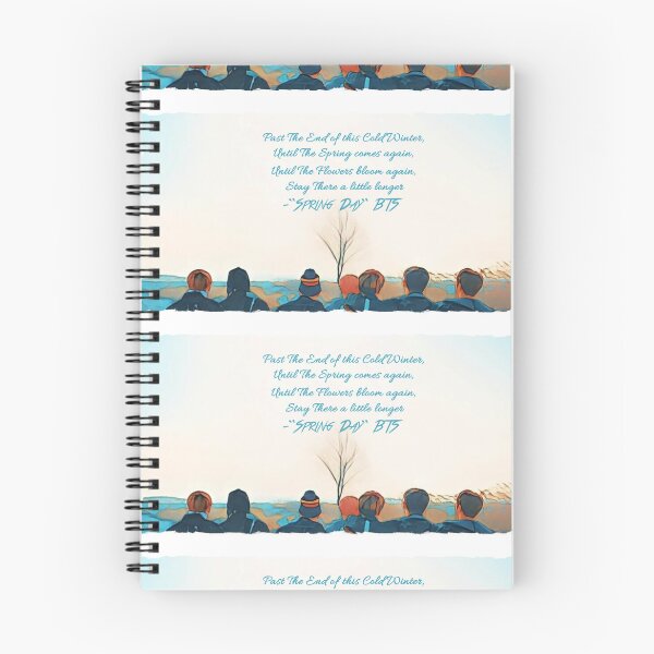 Item preview, BTS Spring Day Lyrics Digital Vector designed and sold by myusic.