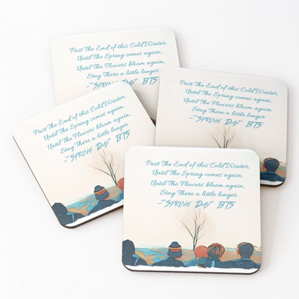 Item preview, BTS Spring Day Lyrics Digital Vector designed and sold by myusic.