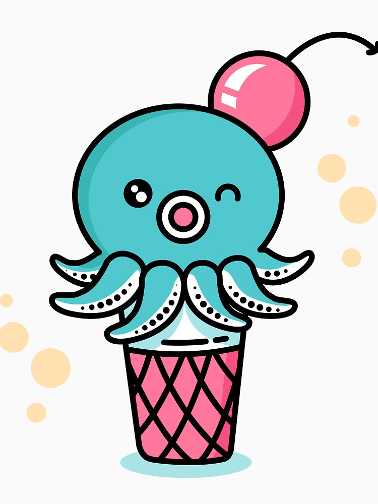 "Octopus Ice Cream Kawaii Sweet Squid Japan Anime" Tshirt by DoodleJourney Redbubble