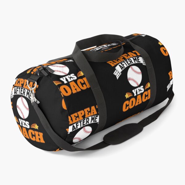 Item preview, Repeat After Me Yes Coach Baseball - Orange White - Funny Sports designed and sold by GymWearDepot.