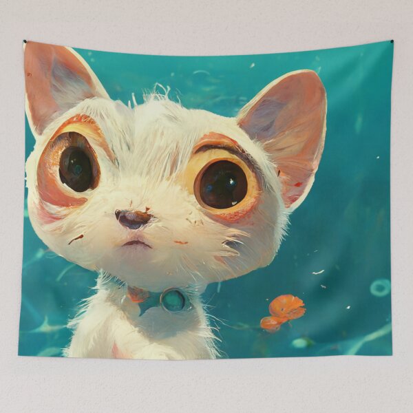 Item preview, Cute Cat At Swimming Pool designed and sold by Pet Shelter.