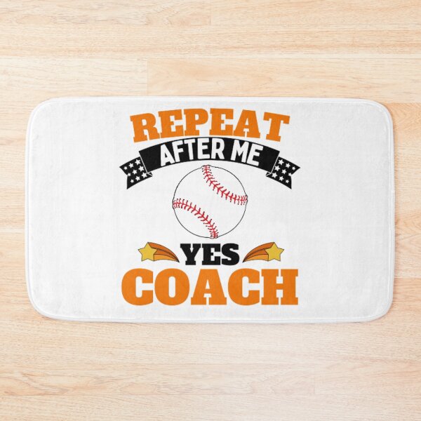 Artikelvorschau, Wiederholen Sie After Me Yes Coach Baseball – Orange Schwarz – Funny Sports entworfen und verkauft von GymWearDepot.