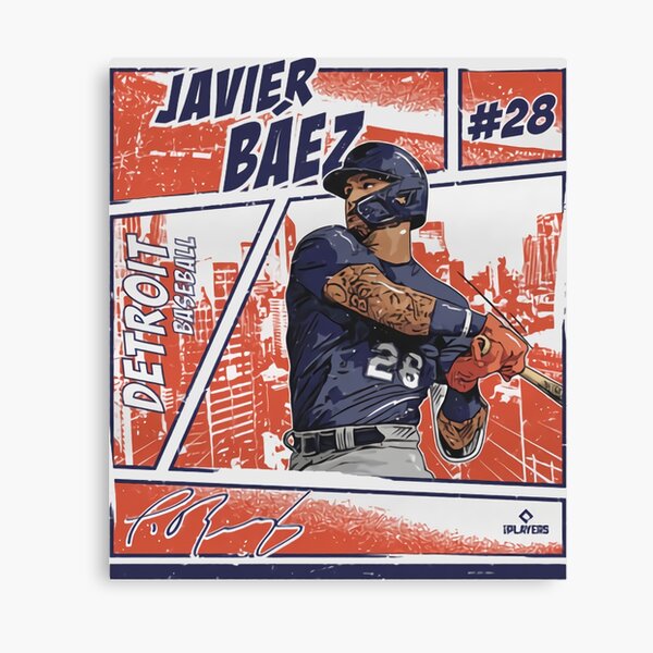 Javi Baez #28 Detroit Tigers Home Wordmark T-Shirt by Vintage Detroit Collection