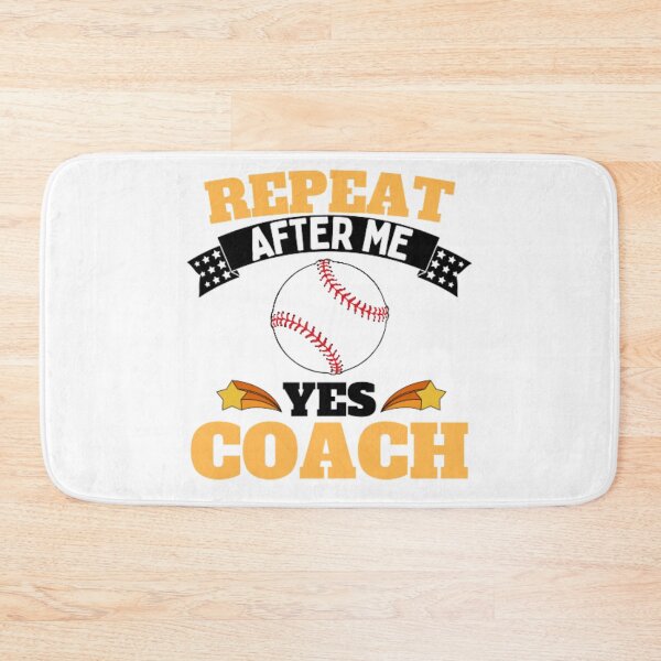 Artikelvorschau, Wiederholen Sie After Me Yes Coach Baseball – Gelb Schwarz – Funny Sports entworfen und verkauft von GymWearDepot.