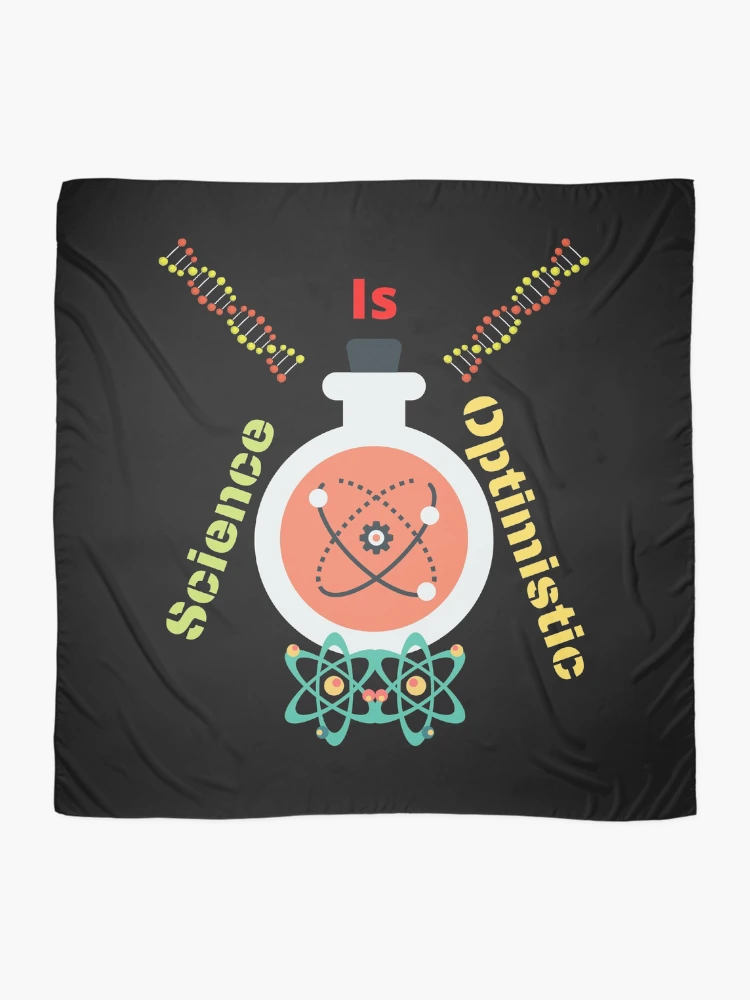 Thumbnail 2 of 3, Scarf, Science is optimistic designed and sold by ProjectOfColor.