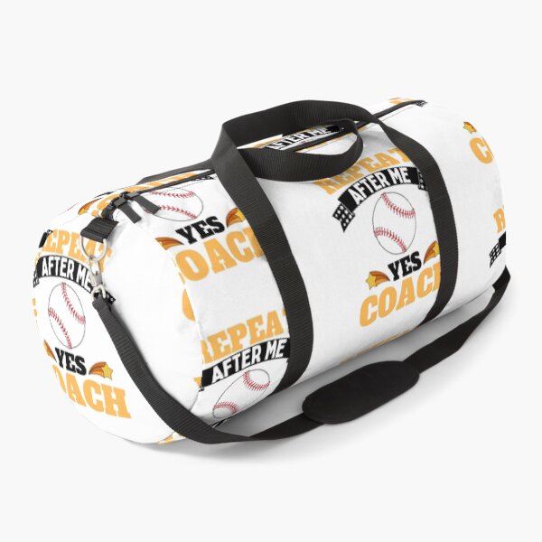 Artikelvorschau, Wiederholen Sie After Me Yes Coach Baseball – Gelb Schwarz – Funny Sports entworfen und verkauft von GymWearDepot.