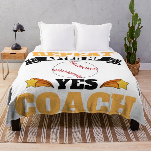Item preview, Repeat After Me Yes Coach Baseball - Yellow Black - Funny Sports designed and sold by GymWearDepot.