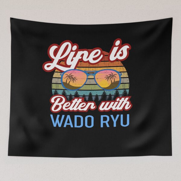 Item preview, Life is Better with Wado Ryu. Vintage Sunset Karate Instructor Design - Japanese Martial Art Design For A Karate Lover designed and sold by TheKarateStore.