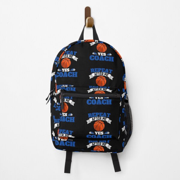 Item preview, Repeat After Me Yes Coach Basketball - Blue White - Funny Sports designed and sold by GymWearDepot.
