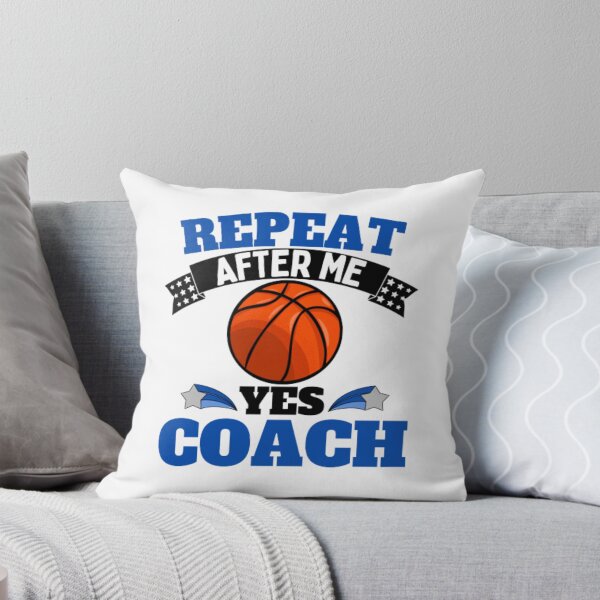 Item preview, Repeat After Me Yes Coach Basketball - Blue Black - Funny Sports designed and sold by GymWearDepot.