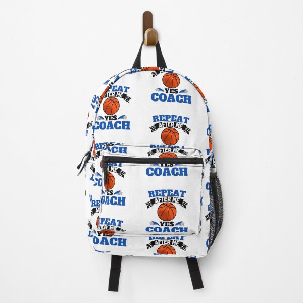 Item preview, Repeat After Me Yes Coach Basketball - Blue Black - Funny Sports designed and sold by GymWearDepot.