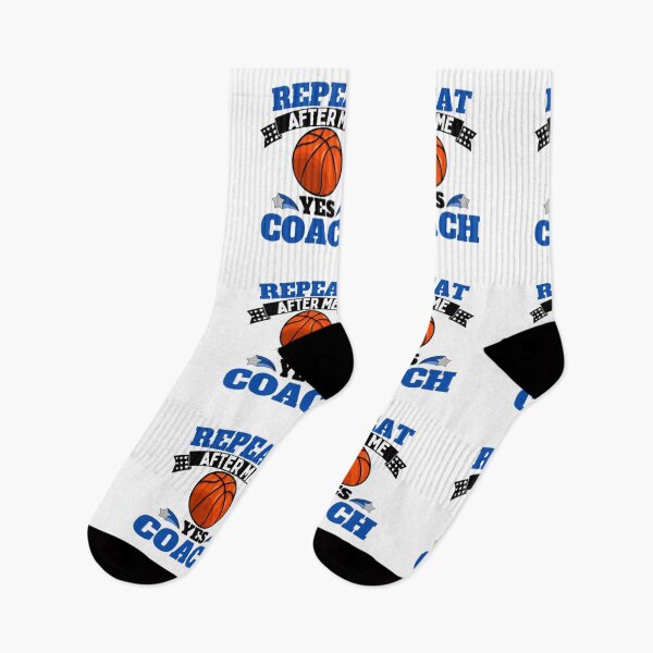 Item preview, Repeat After Me Yes Coach Basketball - Blue Black - Funny Sports designed and sold by GymWearDepot.