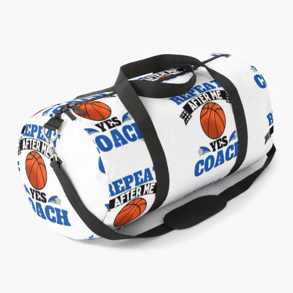 Item preview, Repeat After Me Yes Coach Basketball - Blue Black - Funny Sports designed and sold by GymWearDepot.