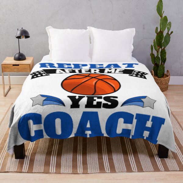 Item preview, Repeat After Me Yes Coach Basketball - Blue Black - Funny Sports designed and sold by GymWearDepot.