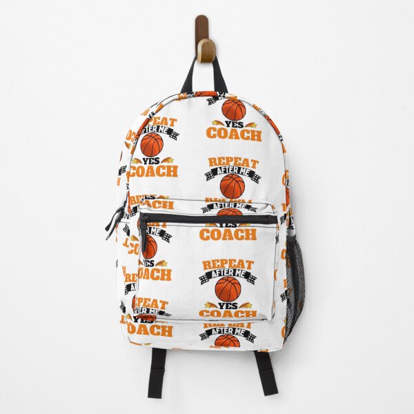 Item preview, Repeat After Me Yes Coach Basketball - Orange Black - Funny Sports designed and sold by GymWearDepot.