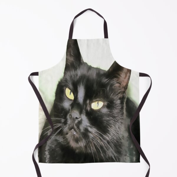 Item preview, Stunning Black Cat Portrait Acrylic Painting designed and sold by taiche.