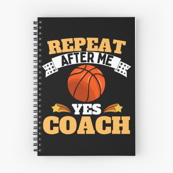 Item preview, Repeat After Me Yes Coach Basketball - Yellow White - Funny Sports designed and sold by GymWearDepot.