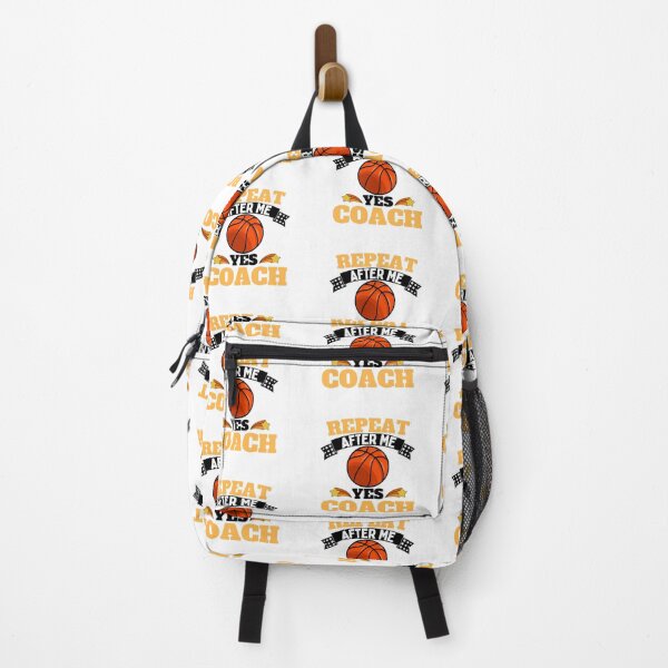 Item preview, Repeat After Me Yes Coach Basketball - Yellow Black - Funny Sports designed and sold by GymWearDepot.