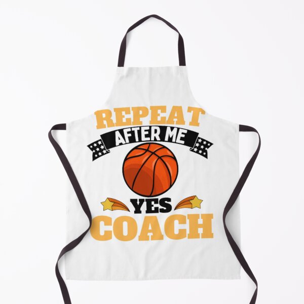Item preview, Repeat After Me Yes Coach Basketball - Yellow Black - Funny Sports designed and sold by GymWearDepot.