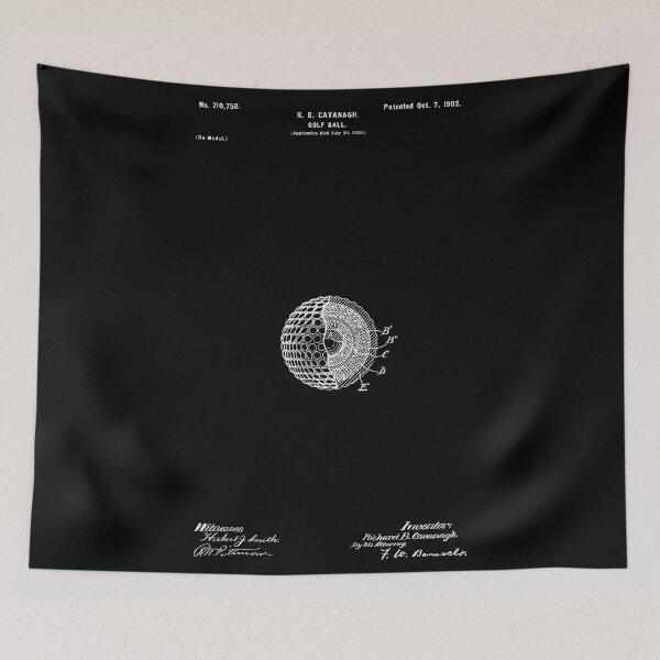 Item preview, Golf Ball Patent - R. B. Cavanagh - October 7, 1902 - White Version designed and sold by Aliasandco.