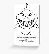 Evolution vs. Mysticism Greeting Card