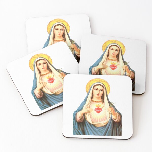 Item preview,  Mother Mary Sacred Heart Of Mary Holding Flower  .2. designed and sold by Rowena Jones.