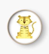 animals set - tiger Clock