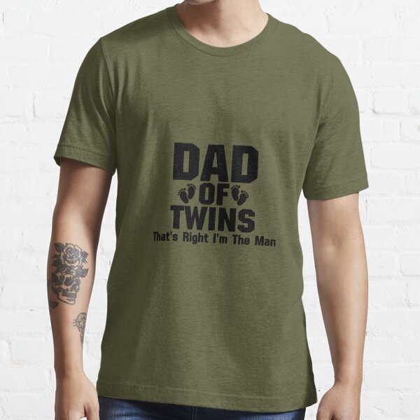 Men's Funny Best Dad Ever T Shirt Father's Day Gift Twins Shirt