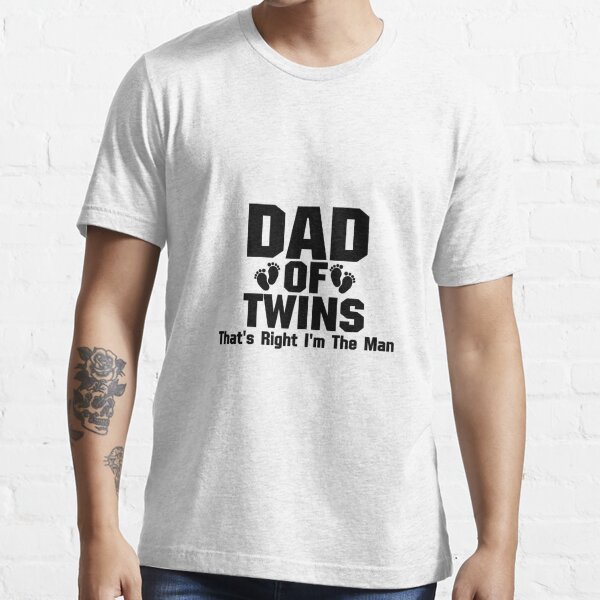 Mens Dad of Twins Shirt Funny New Dad To Be Tired Love Proud Cute