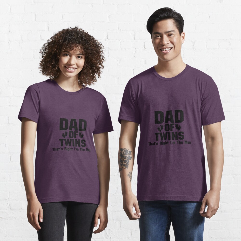 Men's Funny Best Dad Ever T Shirt Father's Day Gift Twins Shirt