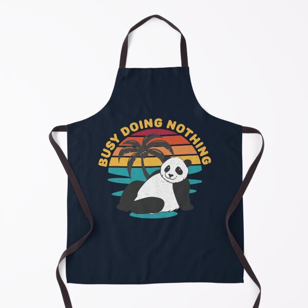 Item preview, Busy Doing Nothing Panda (retro sunset) designed and sold by Numero14.