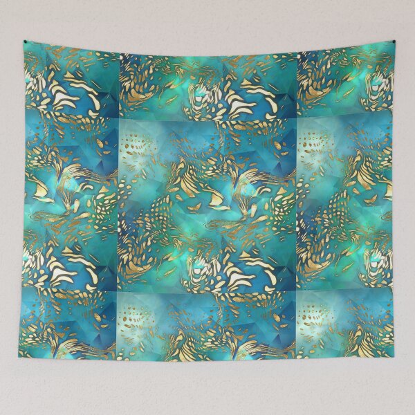 Item preview, Luxury Fire Turquoise Textures 1 designed and sold by TrendyGlitter.