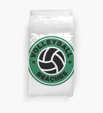 Volleyball Beaches Funny Coffee Distressed Funny Gift Duvet Cover