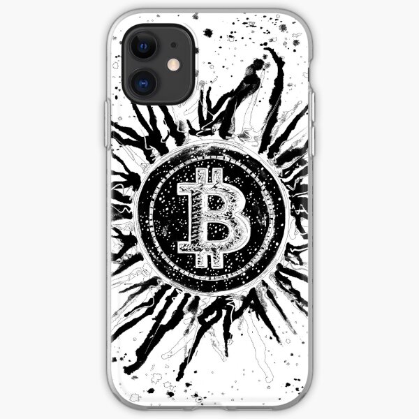 'Bitcoin Explosion'- Black and White iPhone Soft Case