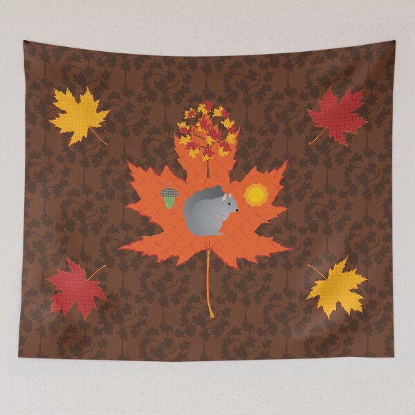 Item preview, Grey Squirrel Autumn Fall Emblem designed and sold by Daniel Bevis Design.