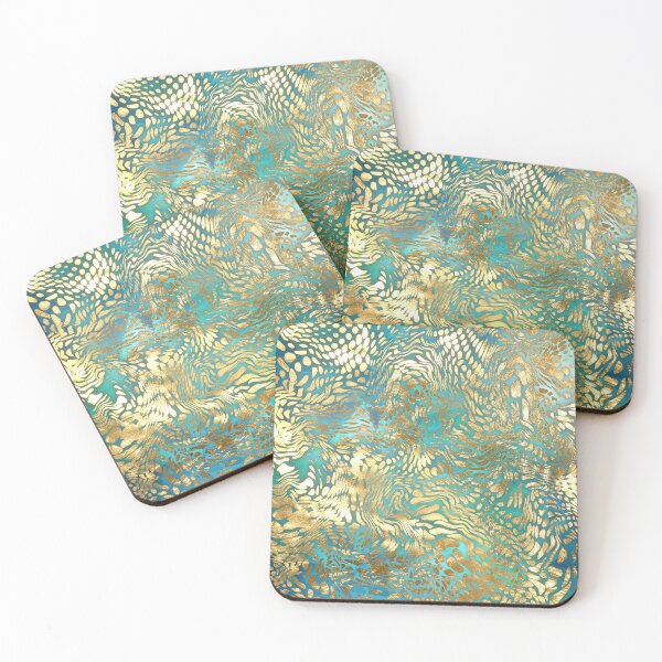Aperçu de l'œuvre Textures de luxe turquoise feu 2 créée et vendue par TrendyGlitter.