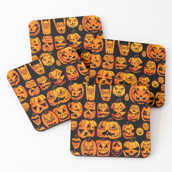 Item preview, Scary Halloween pumpkins designed and sold by RebelPurpleGirl.