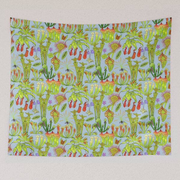 Item preview, Carnivorous plants - baby blue designed and sold by RobskiArt.