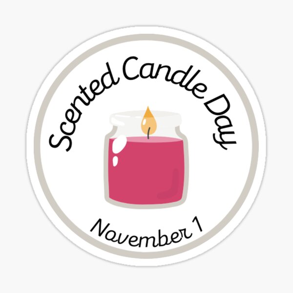 scented candle Sticker for Sale by vickydesignedit