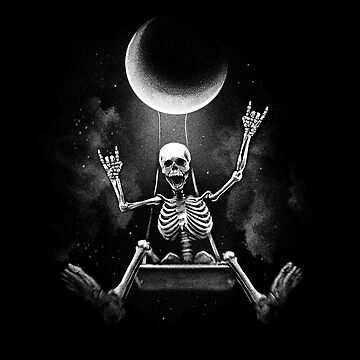 Columpio de luna esqueleto Póster