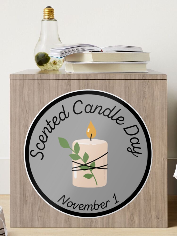 Scented Candle Day, November 1, Scented Candle  Sticker for Sale by  DayOfTheYear