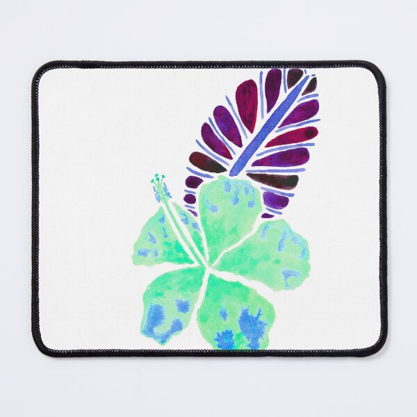 Item preview, Hibiscus Tropic - Green + Indigo designed and sold by artylulu.